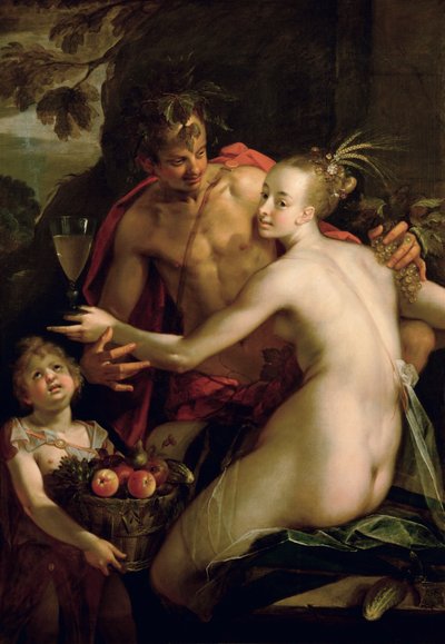 Bacchus, Ceres und Amor von Hans von Aachen